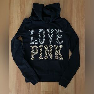 PINK Victoria Secret Signature Dog Sequined Bling Hoodie XS